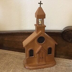 Vintage Wooden Church Music Box